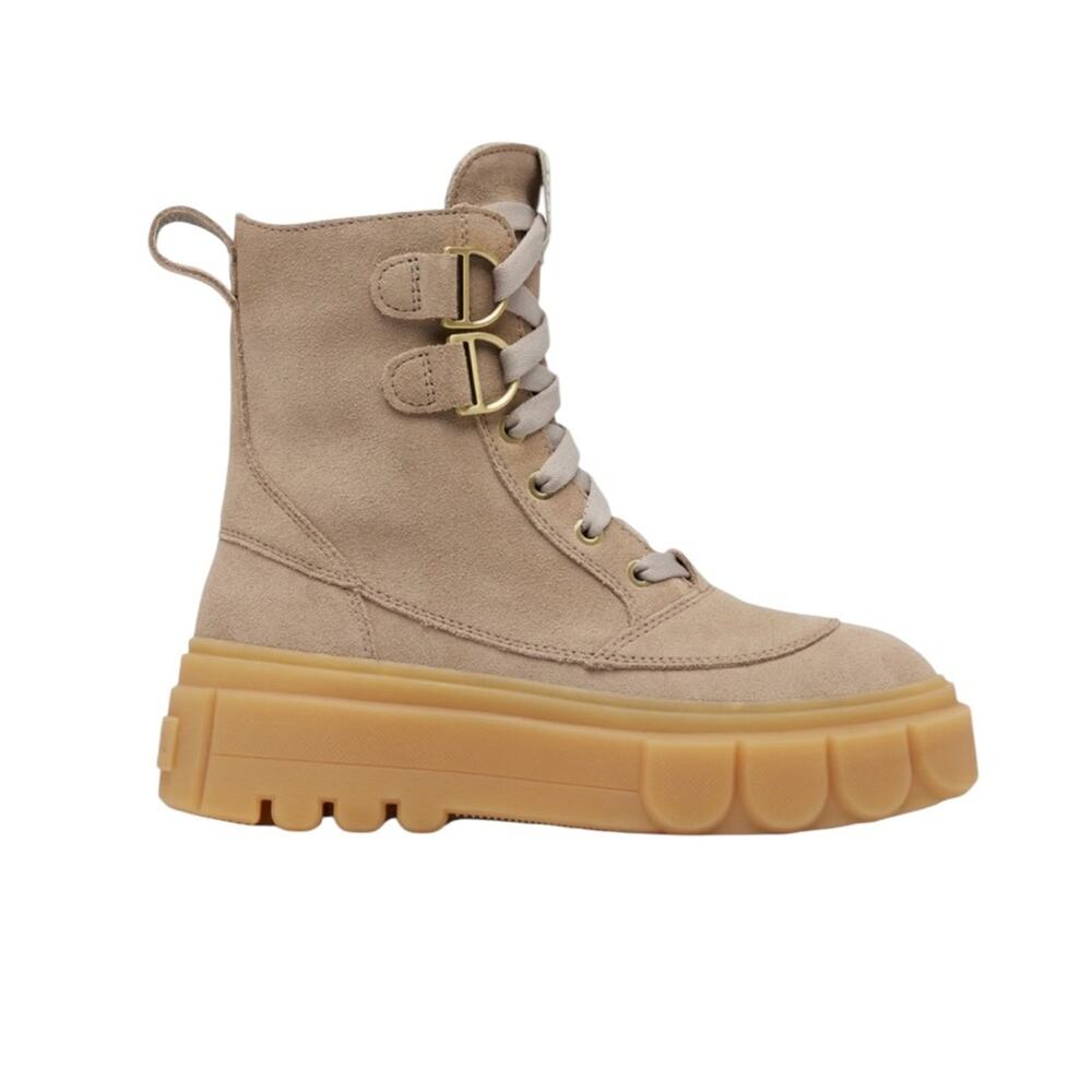 << NWT Sorel Caribu X Waterproof Leather Lace Up Boots Taupe Boots – Sz 8
